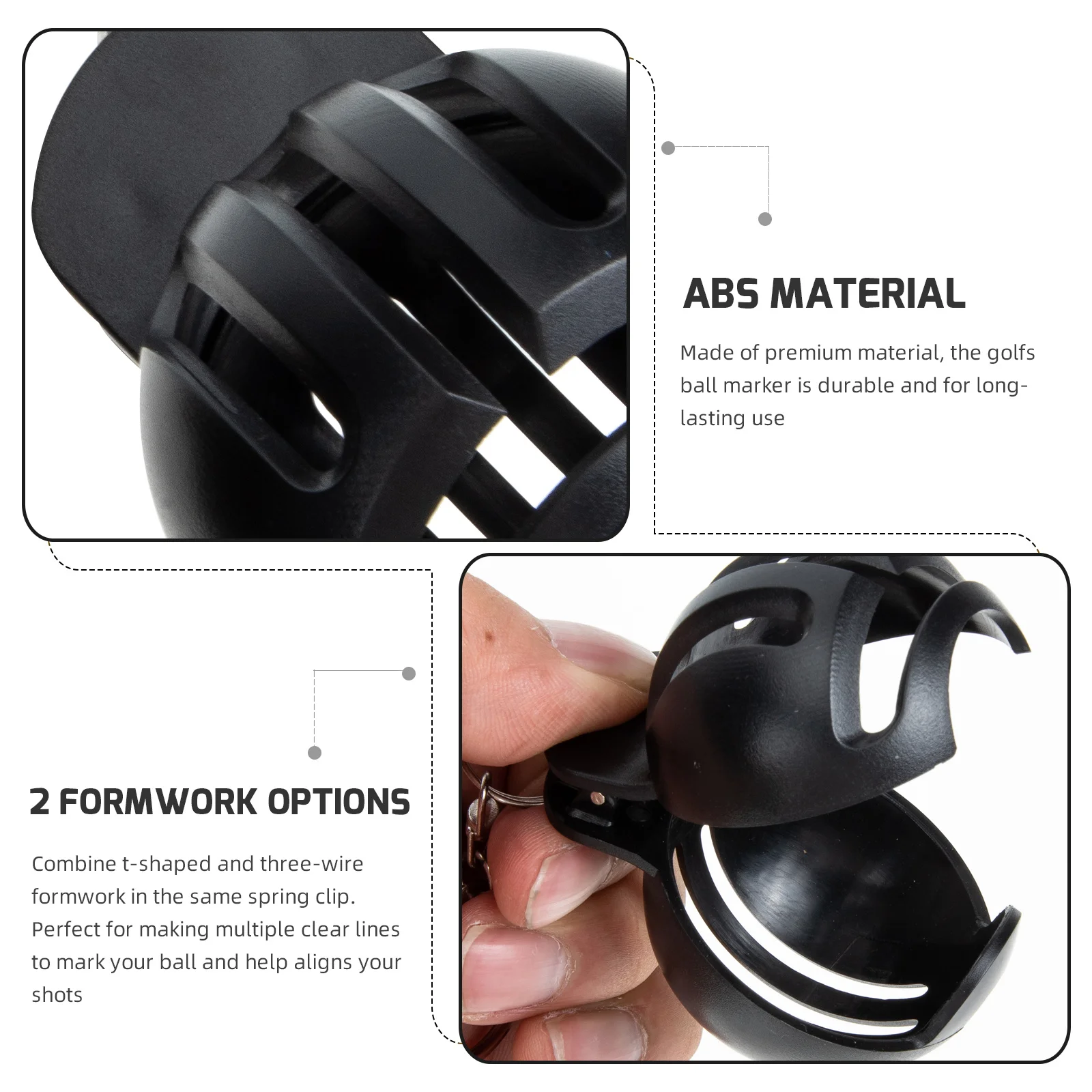 2 قطعة كرة جولف خط ماركر أداة المحمولة البلاستيك جولف الاستنسل لرسم النقاط على كرات الغولف تصميم دائم خفيف الوزن