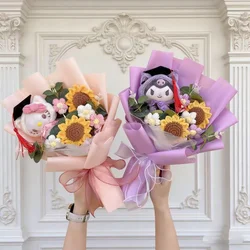 Cartoon Anime Series Hellokitty Kulomi Plush Toys Creative Graduation Bouquet Children's Day Birthday Graduation Gifts For Kids