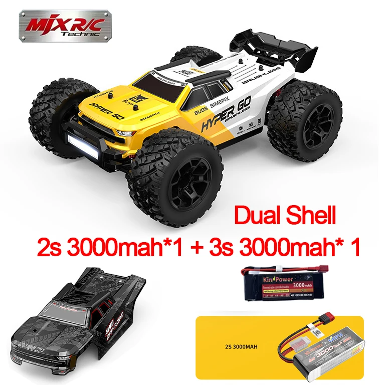 Nieuwe MJX Hyper Go 14207 1/14 borstelloze motor Rc auto Vierwielaandrijving Drift terreinwagen 2.4G 50A ESC 55 km/u Hoge snelheid auto Pc Dual Shell Truck Model Toy Boy Gift