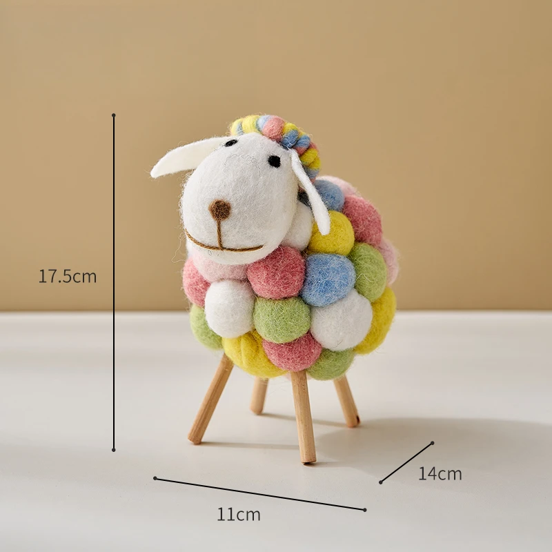 

Decoration Crafts Figurines Miniatures Creative Nordic Sheep Healing Small Ornaments Living Room Desktop TV Cabinet Children's