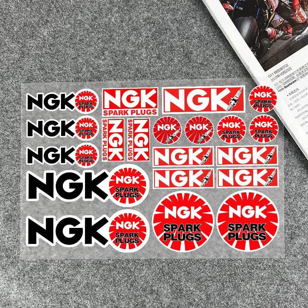 Pegatinas de vinilo NGK para bujías de coche, calcomanías para moto, carrocería, parachoques, ventanas, motocicleta, portátil, paredes, accesorios de tuning para coche