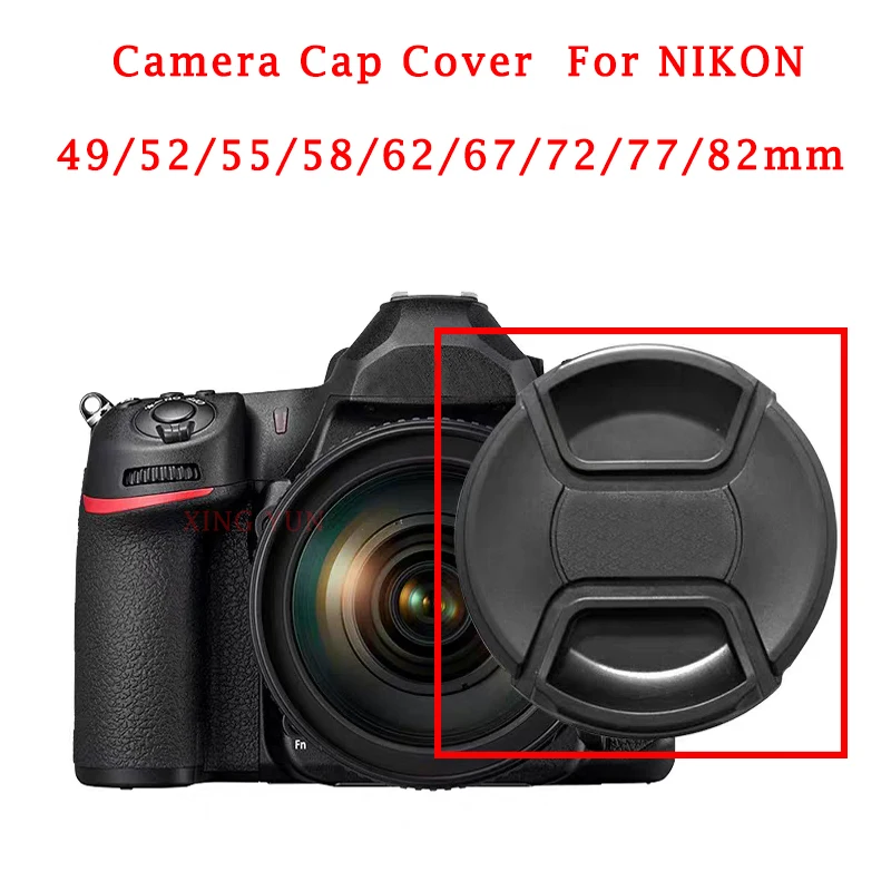 

Cap Cover-49/52/55/58/62/67/72/77/82mm Camera Front Lens Cap Cover Protector For NIKON Nikkor Camera Len Caps Camera Accessories