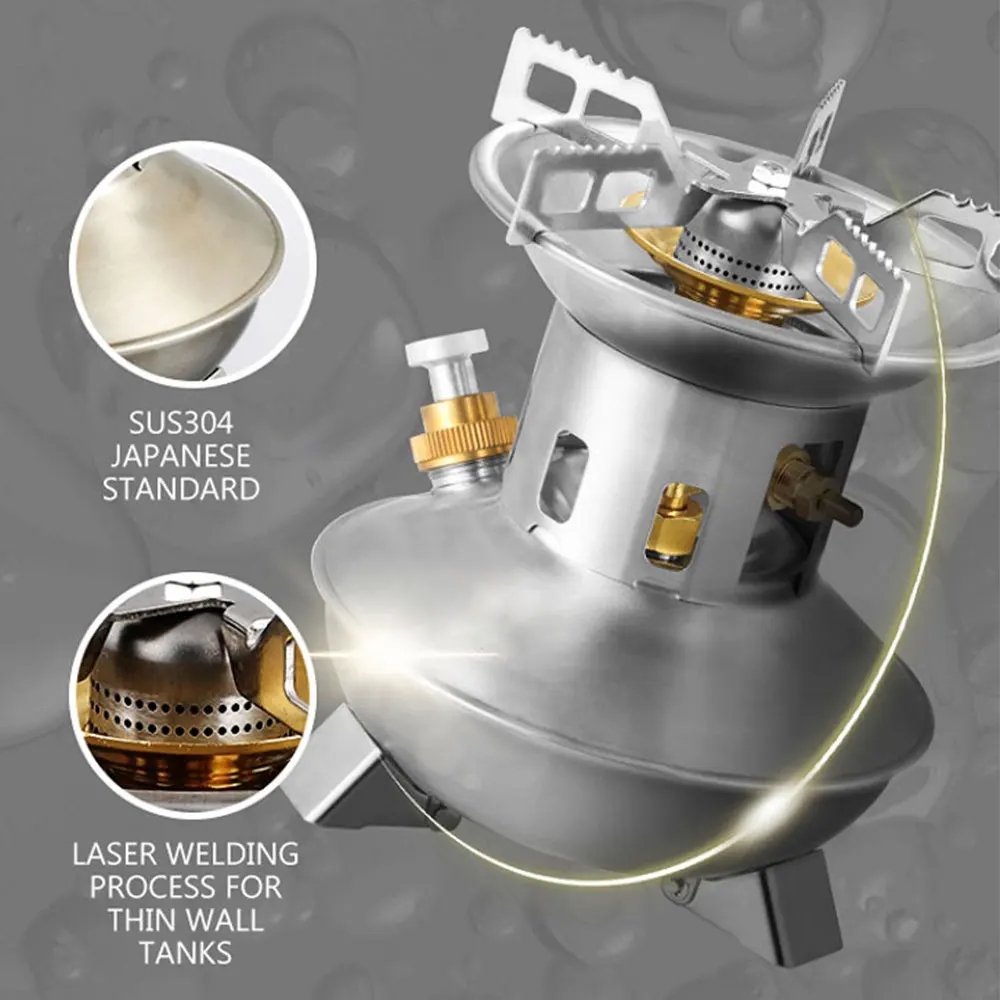 Estufa de gasolina para acampar, estufa portátil para exteriores, Mini combustible líquido, Alcohol, quemador de Picnic para acampar, estufa de aceite de gasolina, utensilios de cocina
