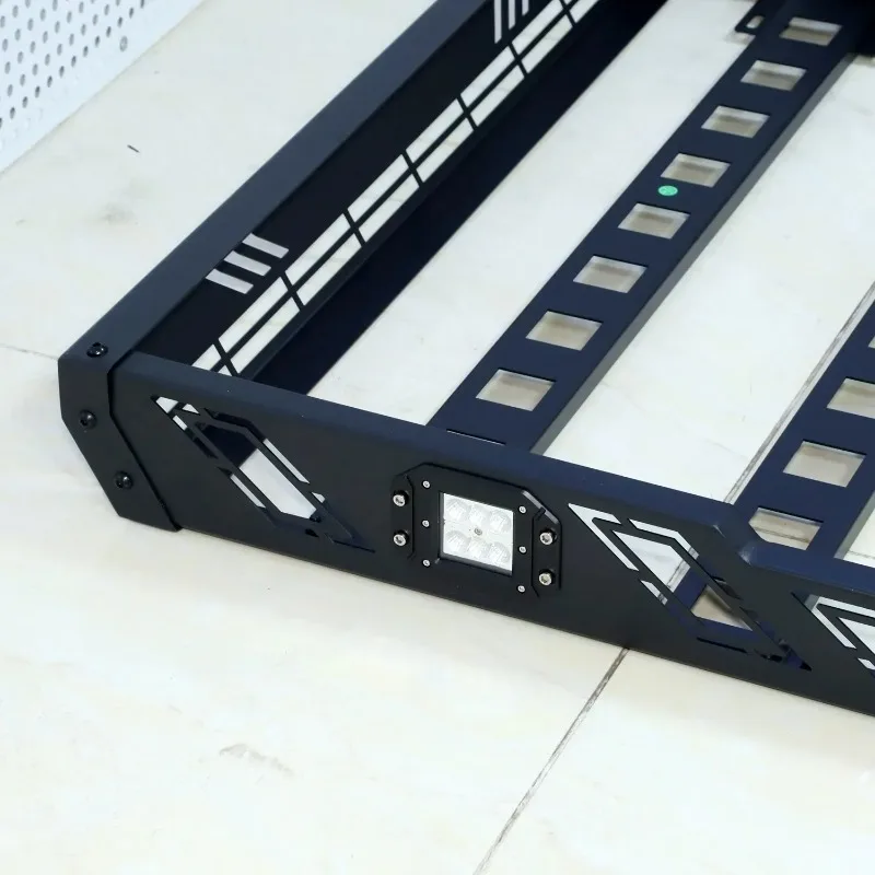 Black Aluminum Alloy Car Roof Rack with Offroad LED Lights for SUV Utes