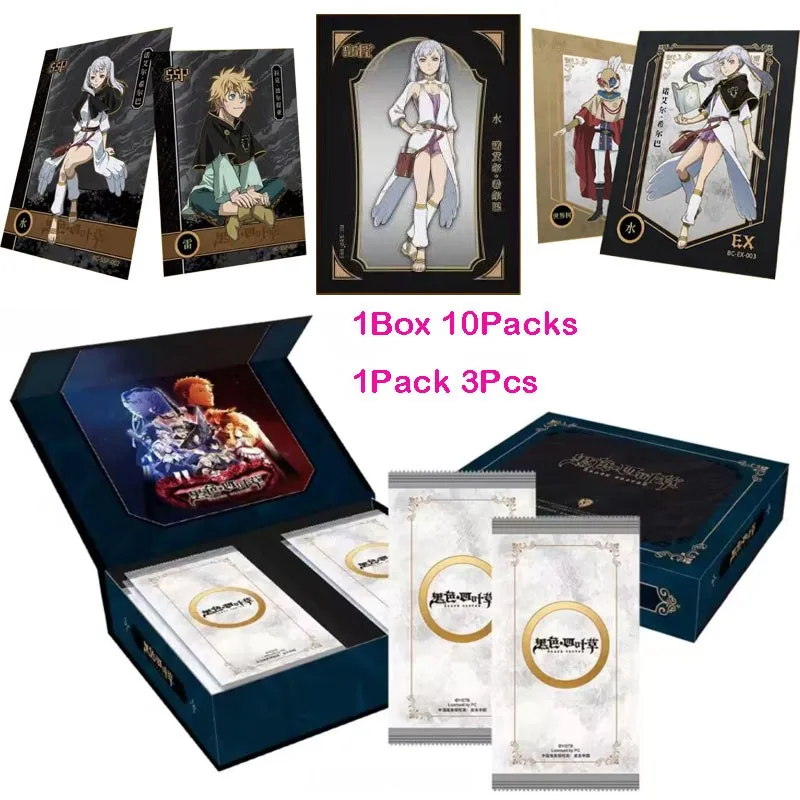 

2023 Newest Black Clover Collection Cards Black Clover Booster Box Doujin Toys And Anime Game Playing Hobbies Gift