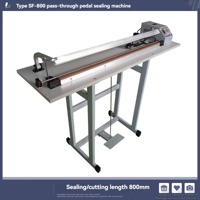 SF-800 Type, Walk-through Pedal Sealing Machine, Pedal Bag Cutting Machine, Shrink Film Cutting Machine, Plastic Sealing Machine