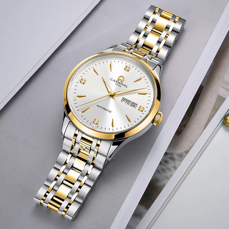 IW كرنفال ساعات المعصم الميكانيكية العلامة التجارية الشهيرة الحركة التلقائية اكسسوارات للرجال الياقوت مرآة الذكور ساعة مقاومة للماء