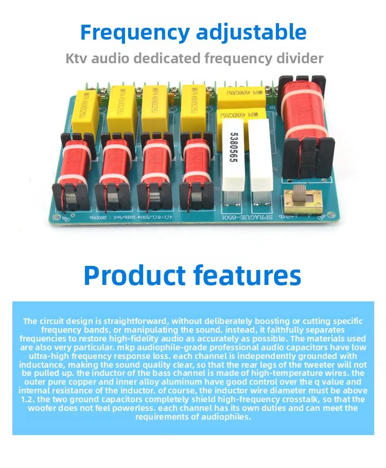 MW Audio 2 Stück 400W 5-Wege HiFi Lautsprecher-Frequenzweiche, Frequenzteiler für KTV & Bühnen-Audiosystem – Detail 2