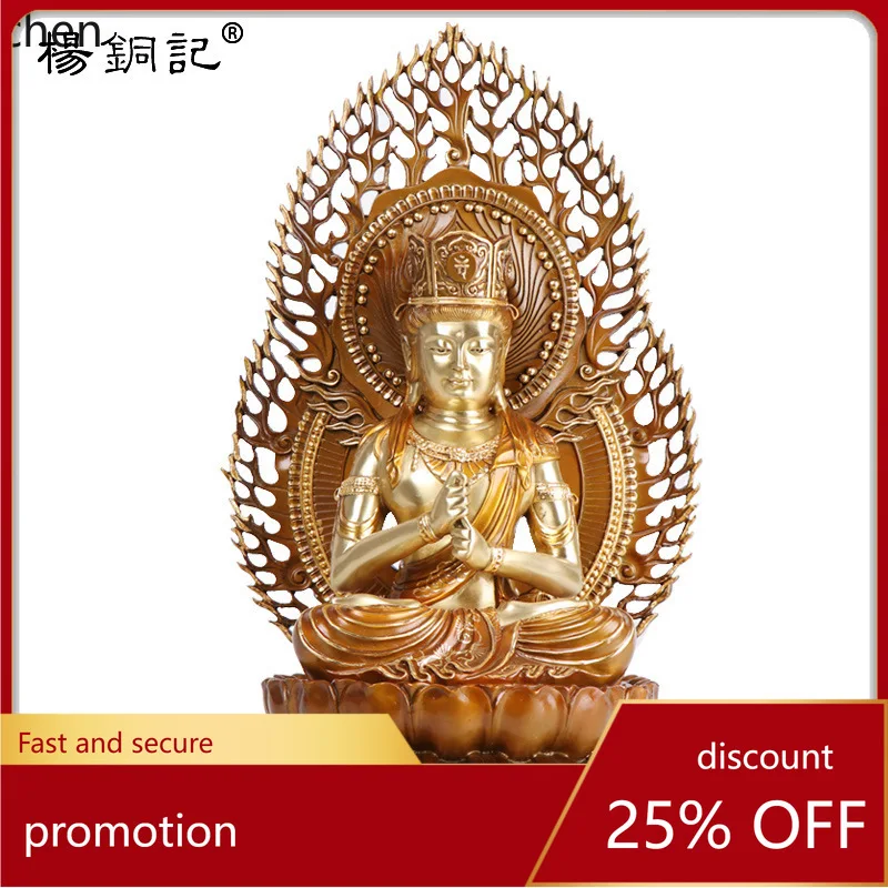 Cz1 copper buddha statue ornament home living room decoration great sun buddha statue