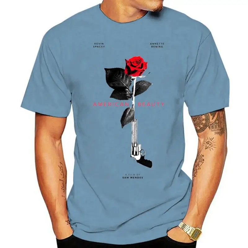 AMERICAN BEAUTY Movie Poster Ver.  Kevin Spacey T-Shirt (White) S-3XL  Men T Shirt 100% Cotton Print Shirts