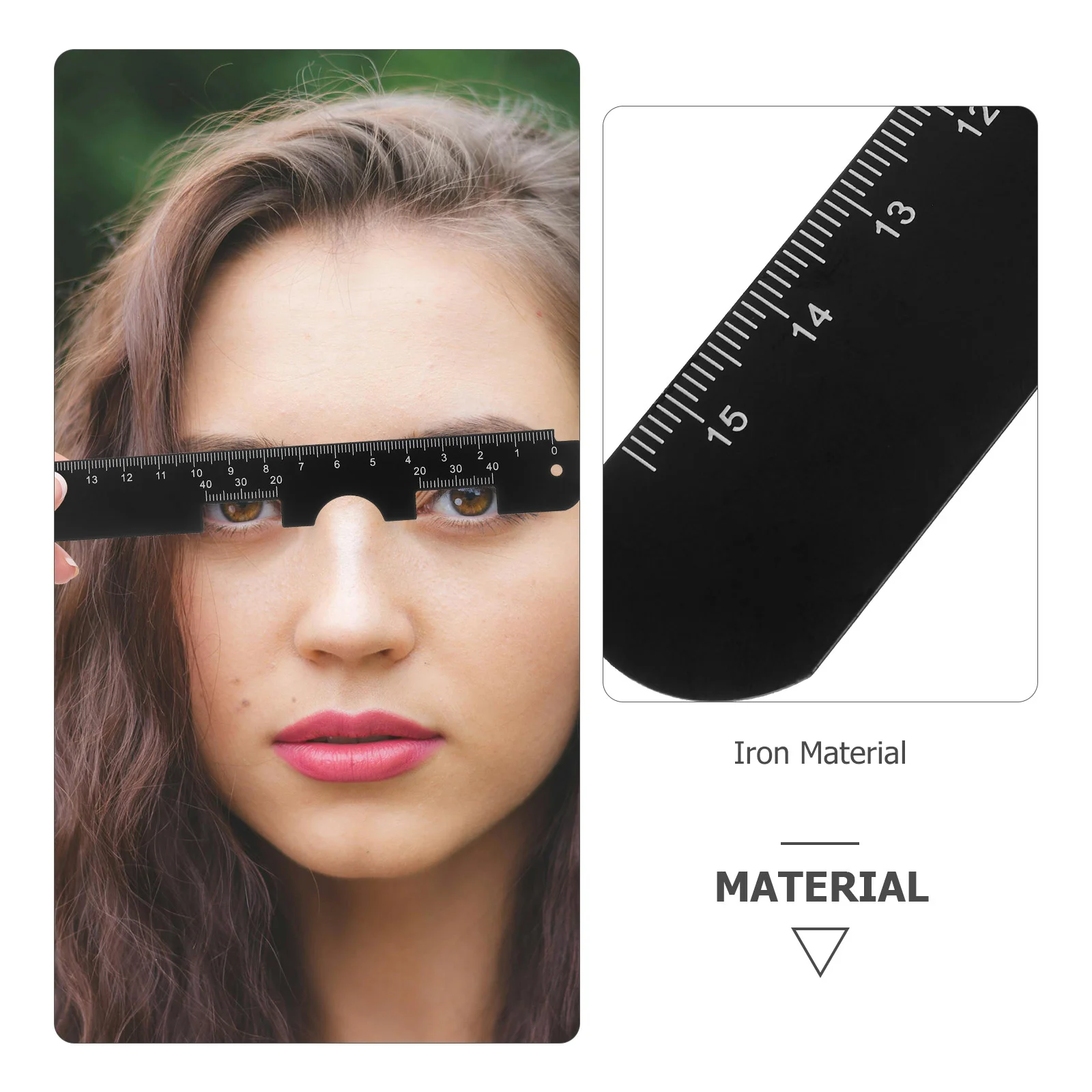 Multifunctional Depth Meter Pupil Distance Ruler Glasses Measuring Eye Distances Student