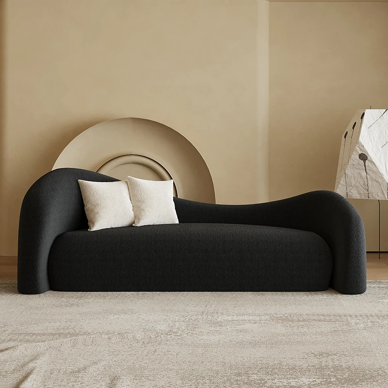 Wabi Sabi صالون تجميل أريكة تأجير غرفة بسيطة سوداء ريترو شقة صغيرة غرفة المعيشة متجر الملابس منطقة الاستقبال الراحة