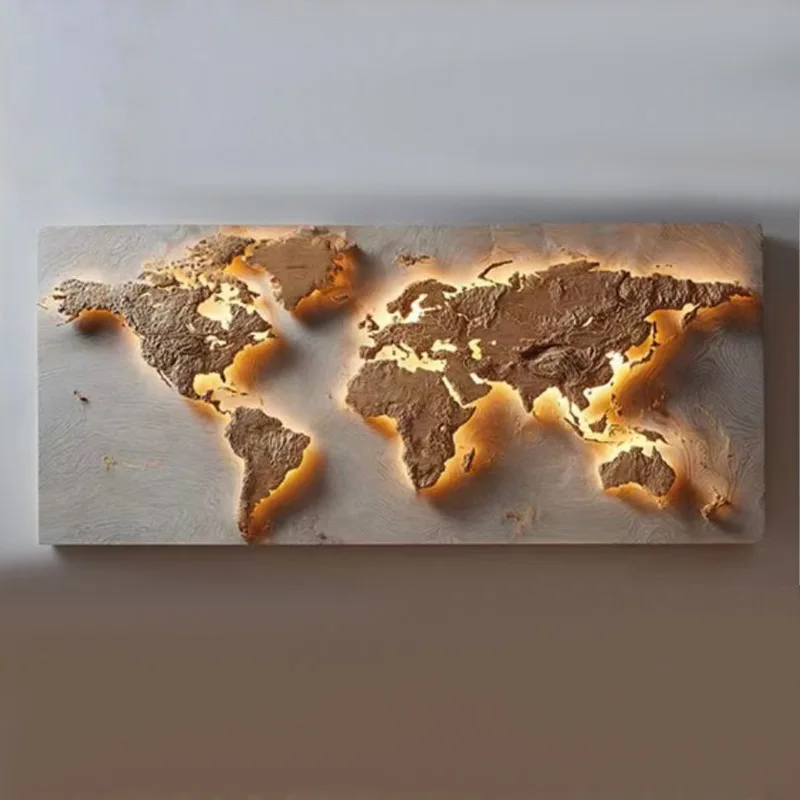 World map puzzle wall pendant wall map