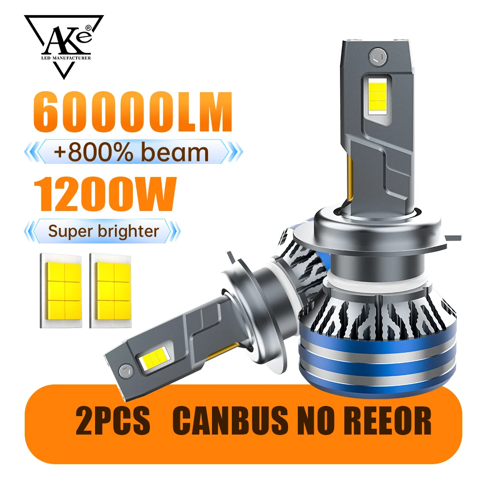 

9000000LM 1800W H7 H4 Car Headlight 1:1 Size Halogen Lamp Upgrade LED Bulb Canbus H1 9005 HB3 9006 HB4 9012 Fog Light 6000K 12V