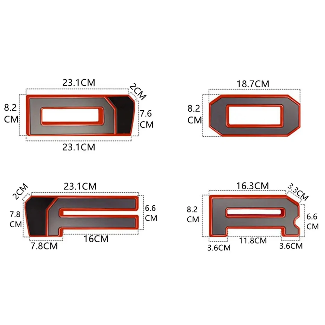 4 Letters for Modified Mesh Grill Grille For RANGER 2019-2020 T8 PX3 MK3 XL XL+ XLS XLT Limited WILDTRAK Pickup Trucks