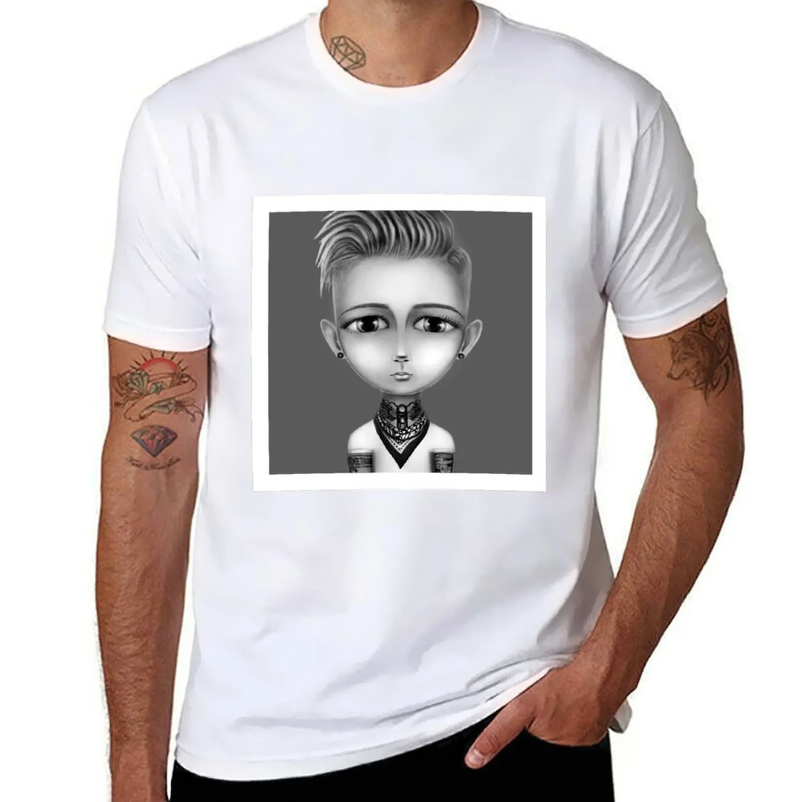 

James Dean Black and White T-Shirt man tshirt anime t shirts oversize T-Shirt