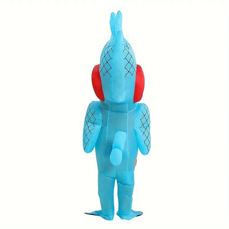 Blue Parrot Inflatable Costume for Halloween Roleplay Terror Party Holiday Themed Costume