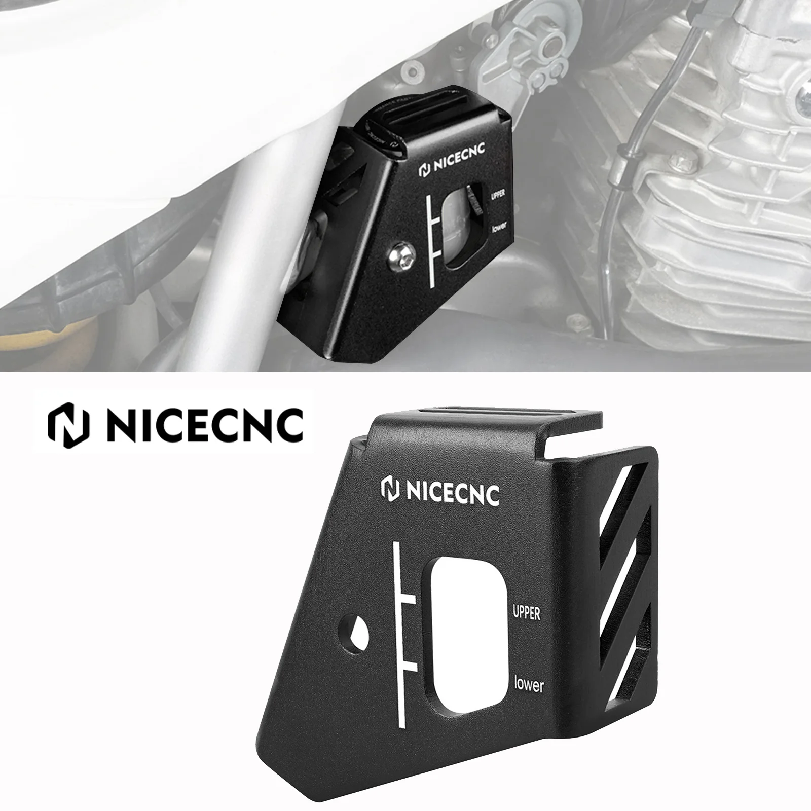 

NICECNC Motocross Rear Brake Reservoir Guard For Honda XR650L XR 650L 650 L 1993-2025 2024 2023 Billet Aluminum CNC-machined