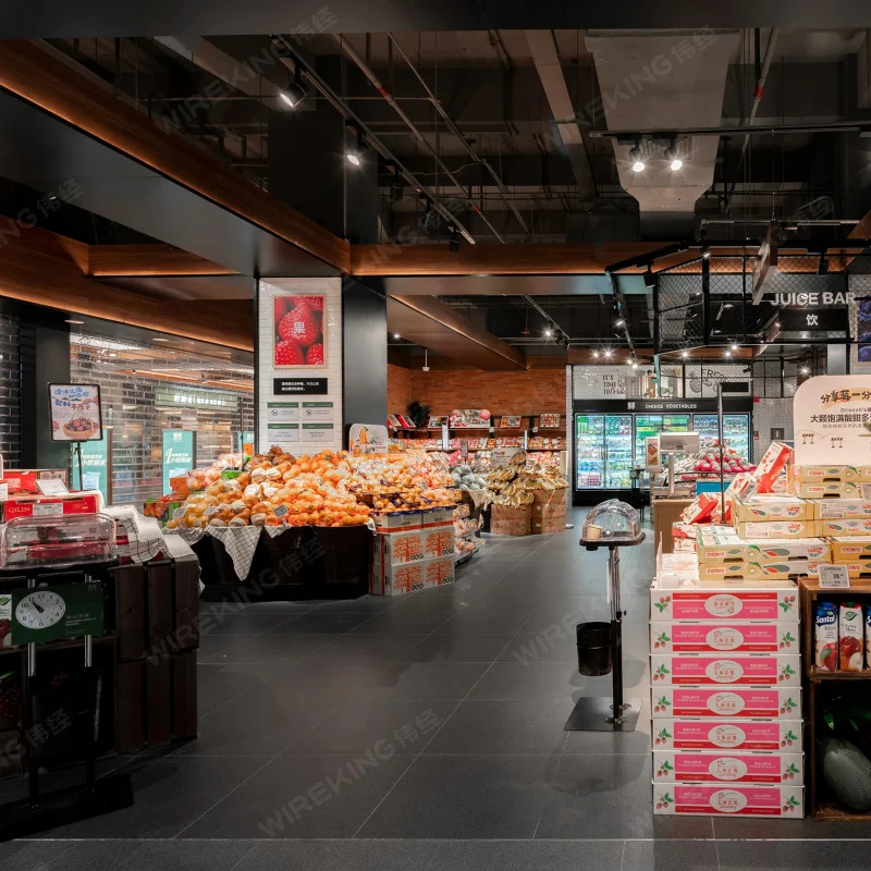 custom.Custom Convenient Display Rack Supermarket Market Gondola Retail Store Exhibition Display Rack Shelf