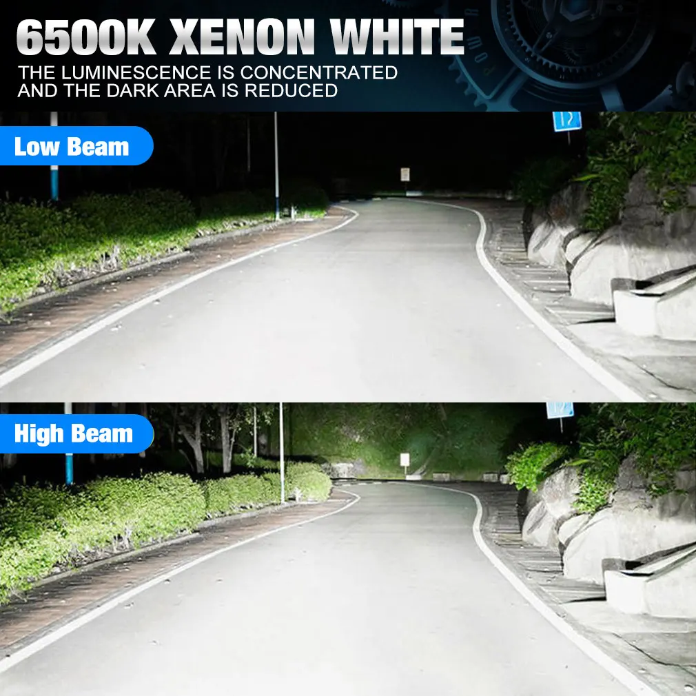 28000LM H7 LED Headlights Bulb 18pcs 3570 CSP Chips for Car Headlamp Auto Diode Mini Canbus H7 Turbo Led Lamps 6000K 12V