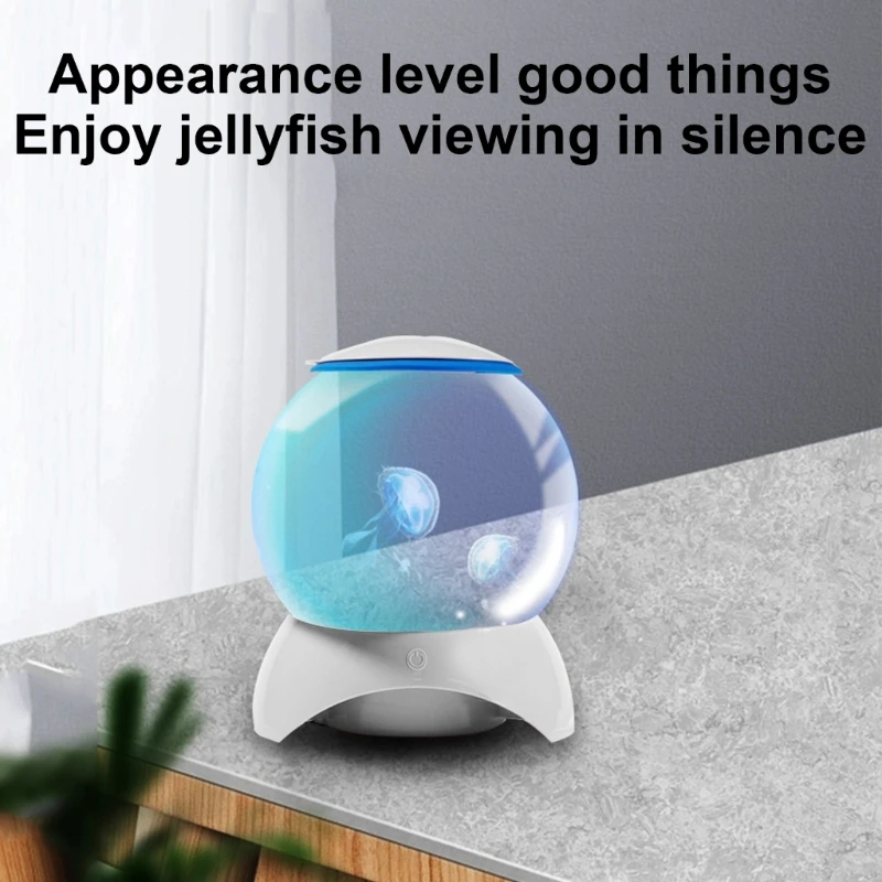 Clear Sphere Jellyfish Fish Tanks with LED Light for Indoor Decoration with Multicolored LED Light for Kids DropShipping