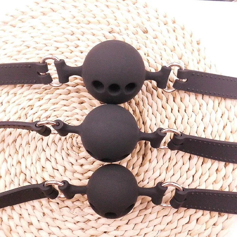 Fetish Extreme Full Silicone Breathable Ball Gag,bondage open Mouth Gags,Adult Sex Toys For Couple adult game Size S M L