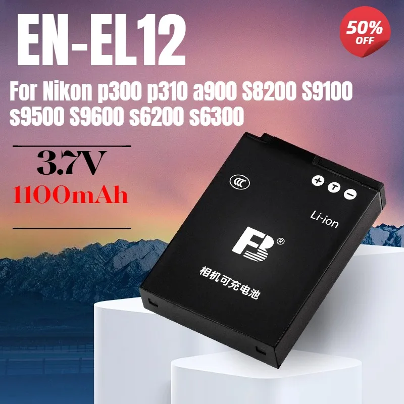 

EN-EL12 Nikon camera battery for Nikon p300 p310 a900 S8200 S9100 s9500 S9600 s6200 s6300 digital ccd SLR charger
