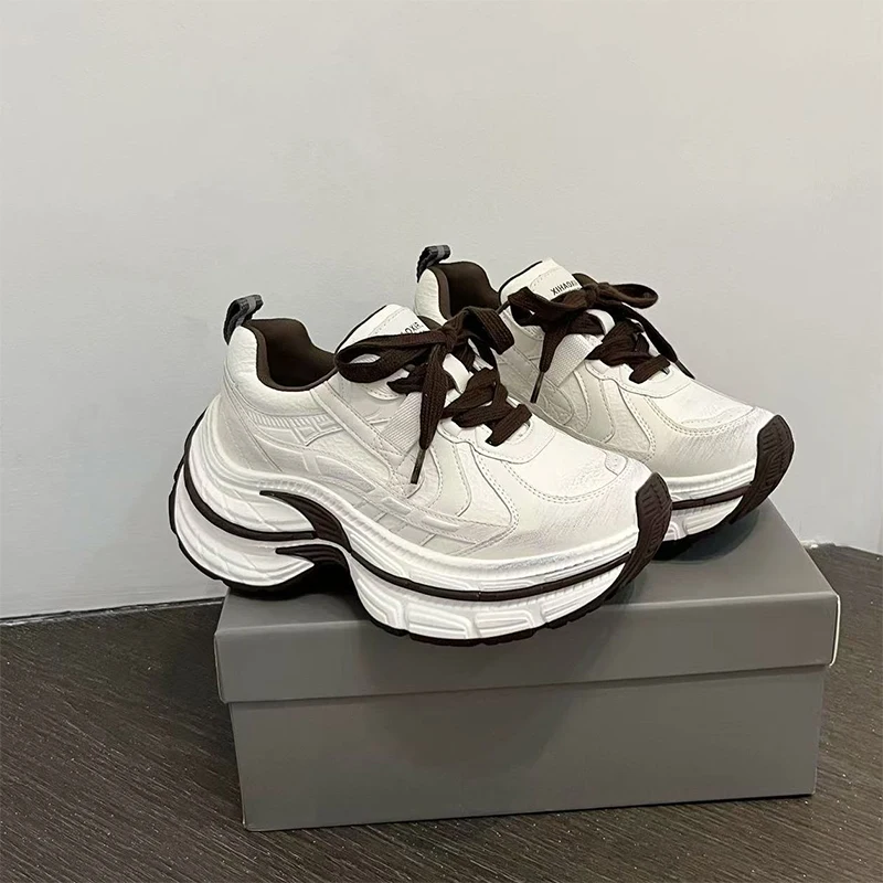 

Fashion Thick-soled Height-increasing Shoes Casual Comfortable Distressed Retro Sports Shoes Outdoor Lightweight Hiking Shoes
