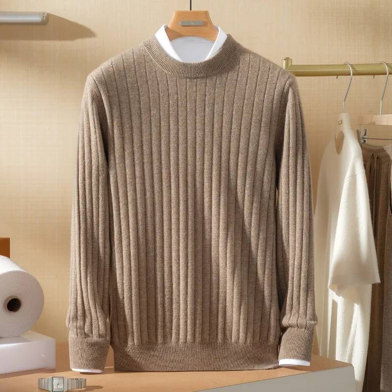 Fashion Sweater Men 100% Pure Cashmere Neck Pullover Warm Sweater