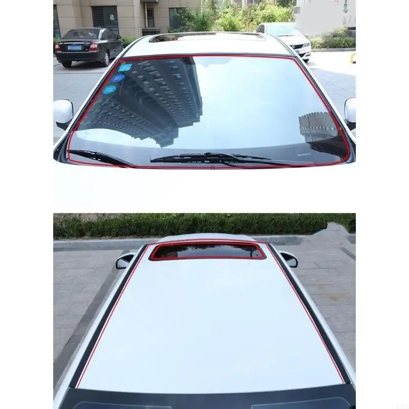 F1CF Universal T Sunroof Cover Seal Rubber Strips Waterproof Weather Stripping 2 Meters for Front & Rear Windshield