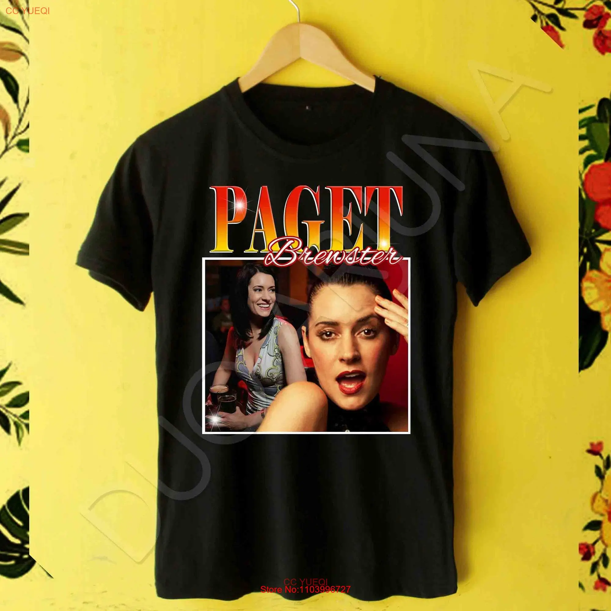 Vintage PAGET BREWSTER Rap Hip Hop 90s Retro Criminal MInds T Shirt rare graphic TV Series long or short sleeves