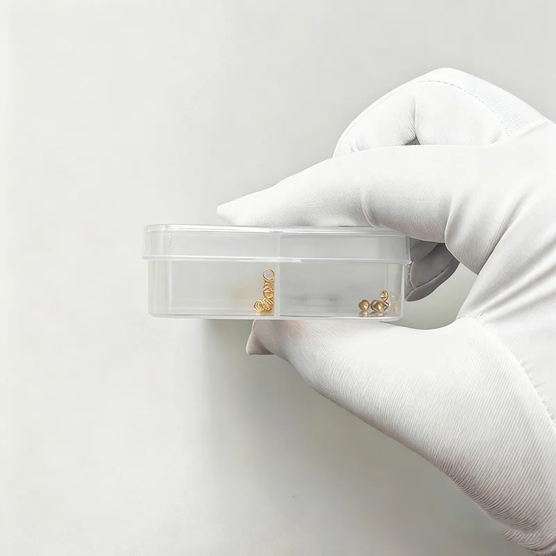 ชุดอุปกรณ์เสริม EDC กล่องใส่ของเล่นฟิดเจ็ตแบบกดกลไก ชุบทอง พร้อมสปริง อุปกรณ์เสริมทำจากซิลิคอนไนไตรด์ แก้ว POM และลูกปัดเซรามิก