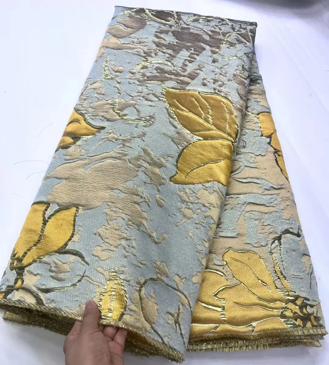 

Нигерийская парча, жаккардовая ткань, высокое качество, дамасское кружево, позолота, африканская кружевная ткань, французское роскошное кружево для женщинH6251