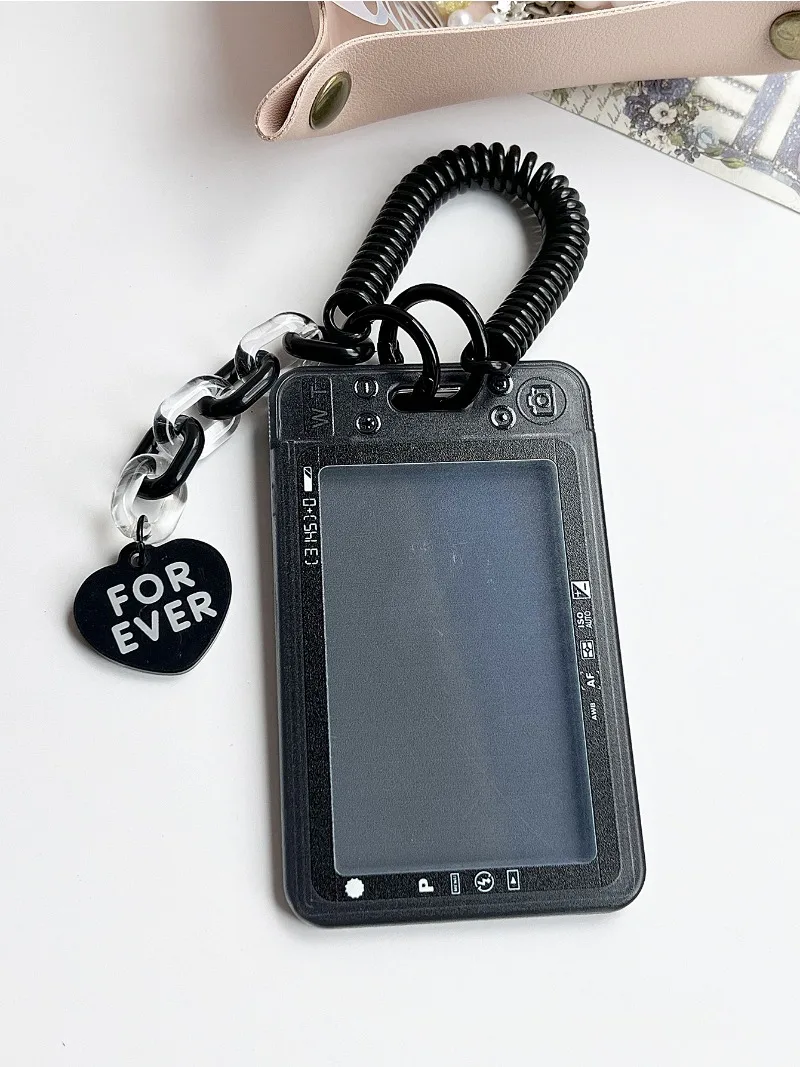 Korean Fashion Kpop Idol Photocard Holder Transparent Acrylic Student ID Card Bus Card Holder Cute Card Protector