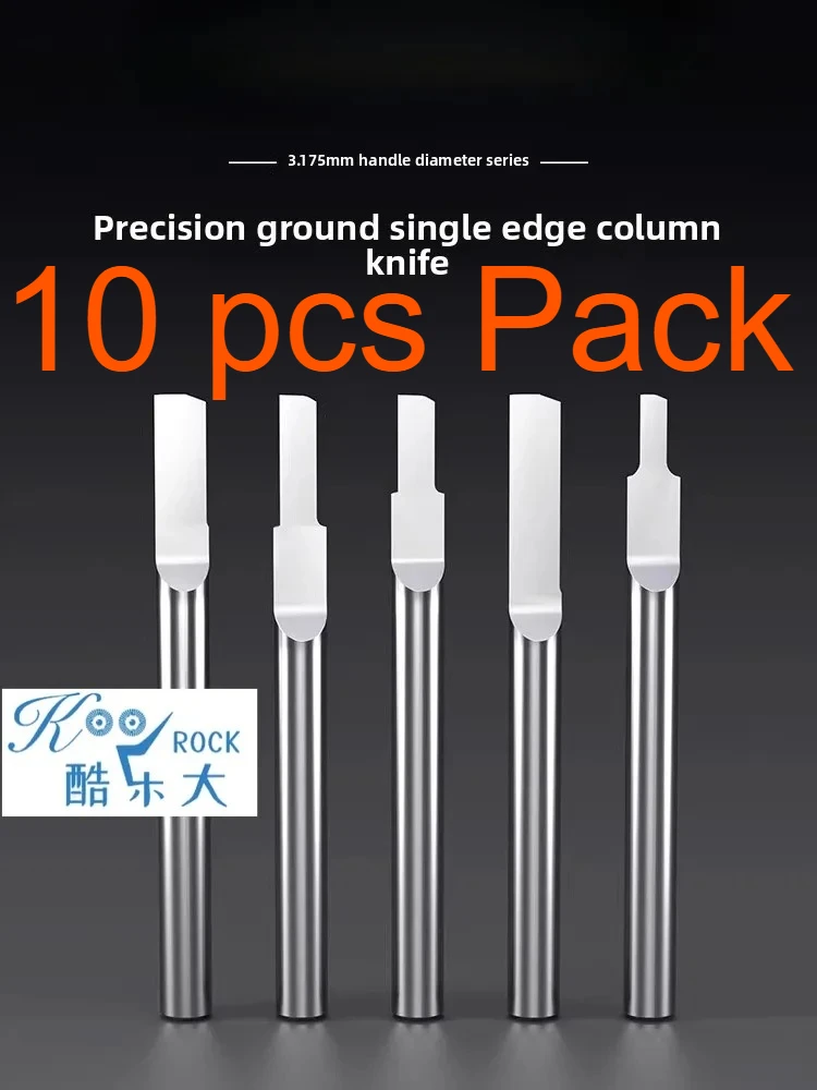 

3.175 Single Flute Straight Bit CNC Tungsten Carbide Cutter for Acrylic & Plastic Sheet Cutting, 30° Relief Angle Smooth Bottom