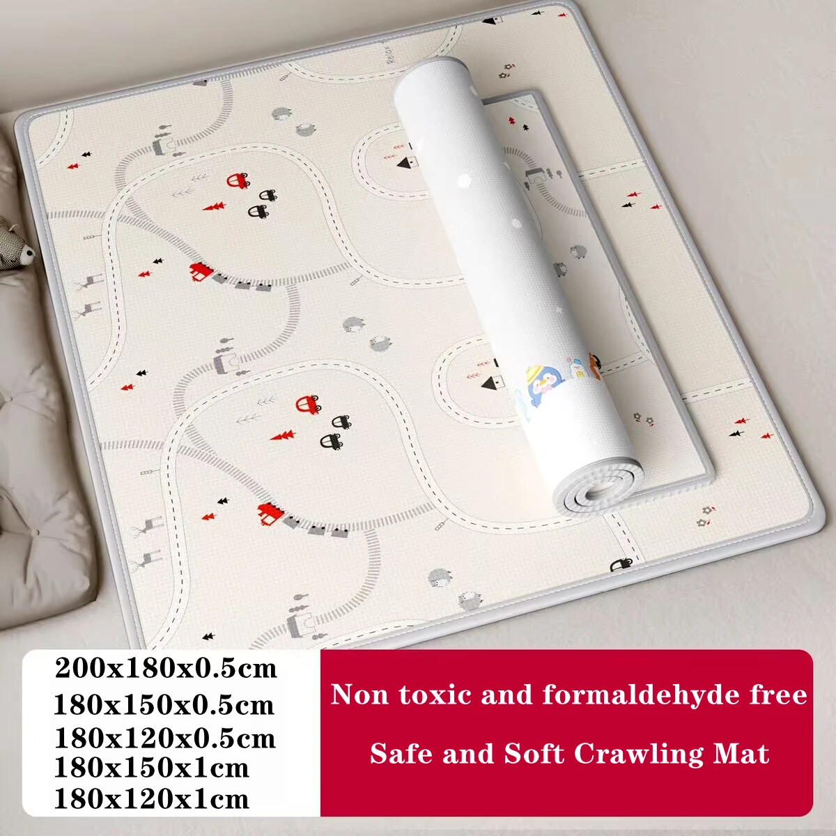 

200x180cm Cartoon Pattern Baby Play Mat PuzzleThicken Children's Mat Baby Climbing Pad Kids Rug Baby Games Mat Toys for Children