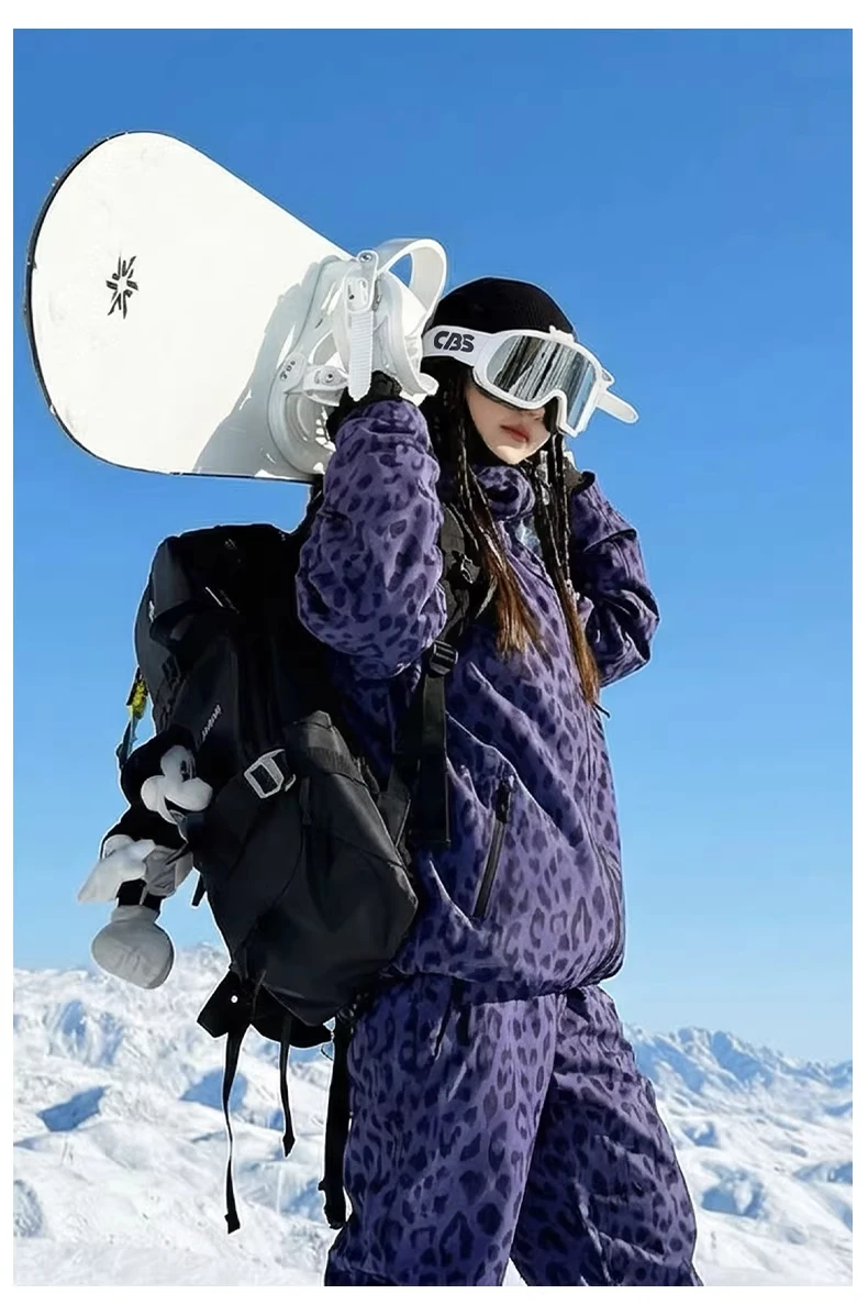 John Snow Unisex Streetwear Graffiti-Print Skijacke & Skihose mit Taped-Seams, Wasserdicht, für Snowboard, Winter, Outdoor, Schneebekleidung – Detail 18