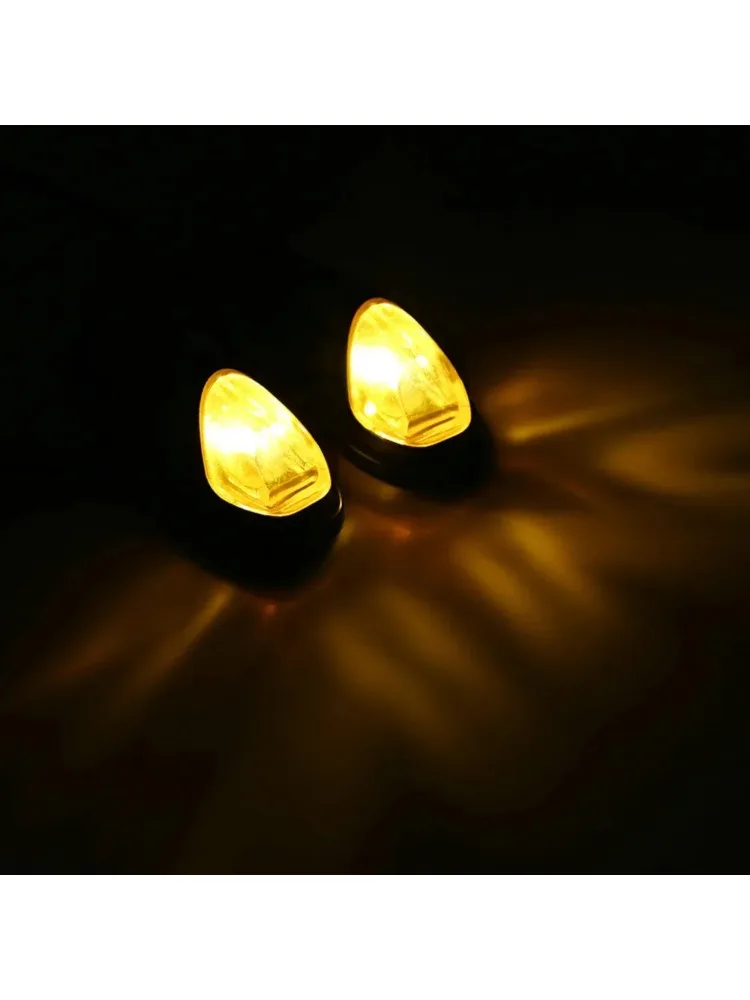 1 Pair 12V 5W Motorcycle Turn Signal Stick-on LED Indicator Lights Universal Beach Bike Buggy Modification Accessories