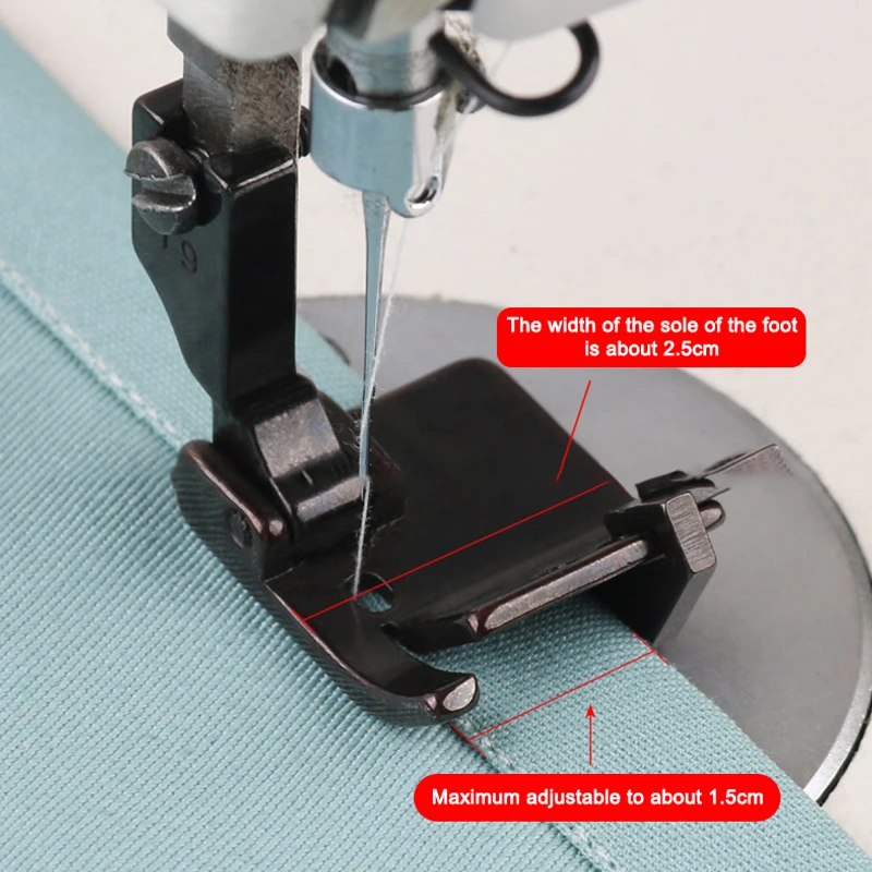 T9 Industrial Sewing Machine Presser Foot Adjustable Multifunctional Hemming Folded Rolling Edge Guide Flat Car Sewing Parts