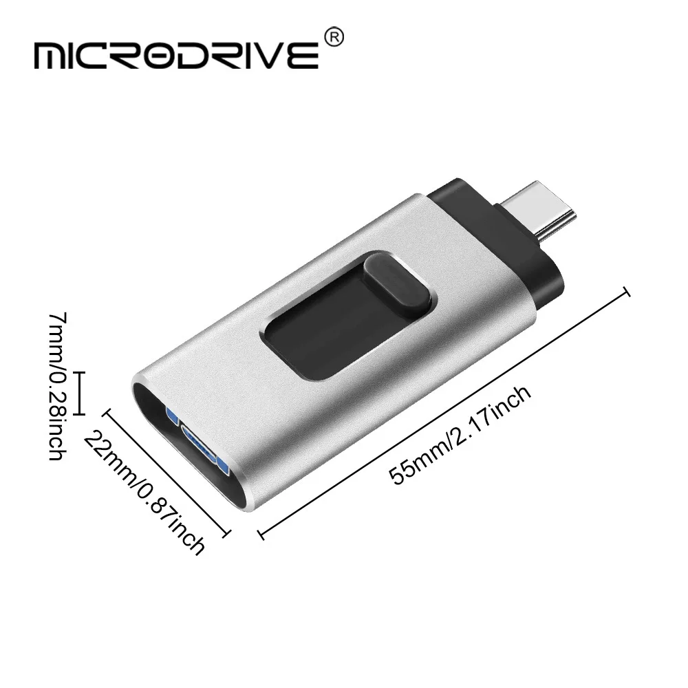 Флэш-накопитель type-c для сотового телефона apple android 4 в 1 OTG высокоскоростной Флэш-Накопитель 32g64g128g256g