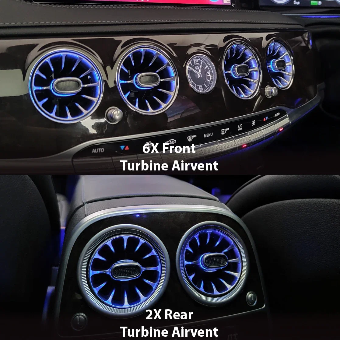 64 Colors LED Rear Turbo Air Vents W222 Ambient Light Suitable For Mercedes Benz  S-Class W222