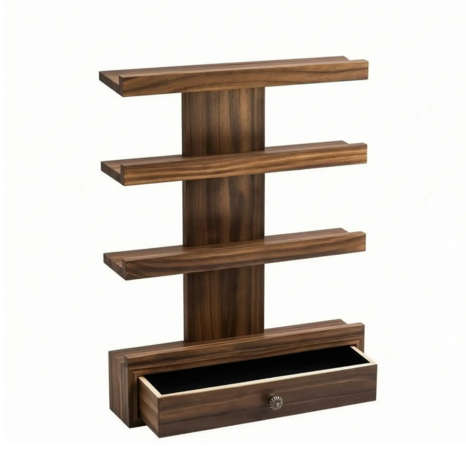 Wall Organizer with Drawer Solid-Wood Shelves Space-Saving for Vanity, Bathroom