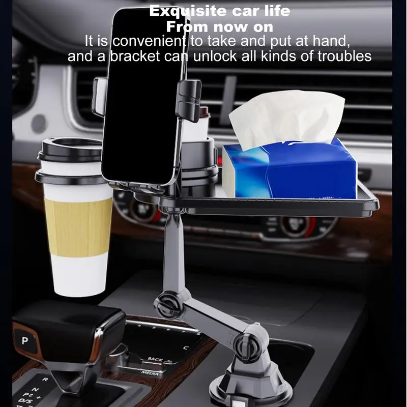 

Cup Holder Expander Tray For Car Car Adapter Cup Holder Tray For Eating Commuting Traveling Vehicle Dining Table Worker Solutio