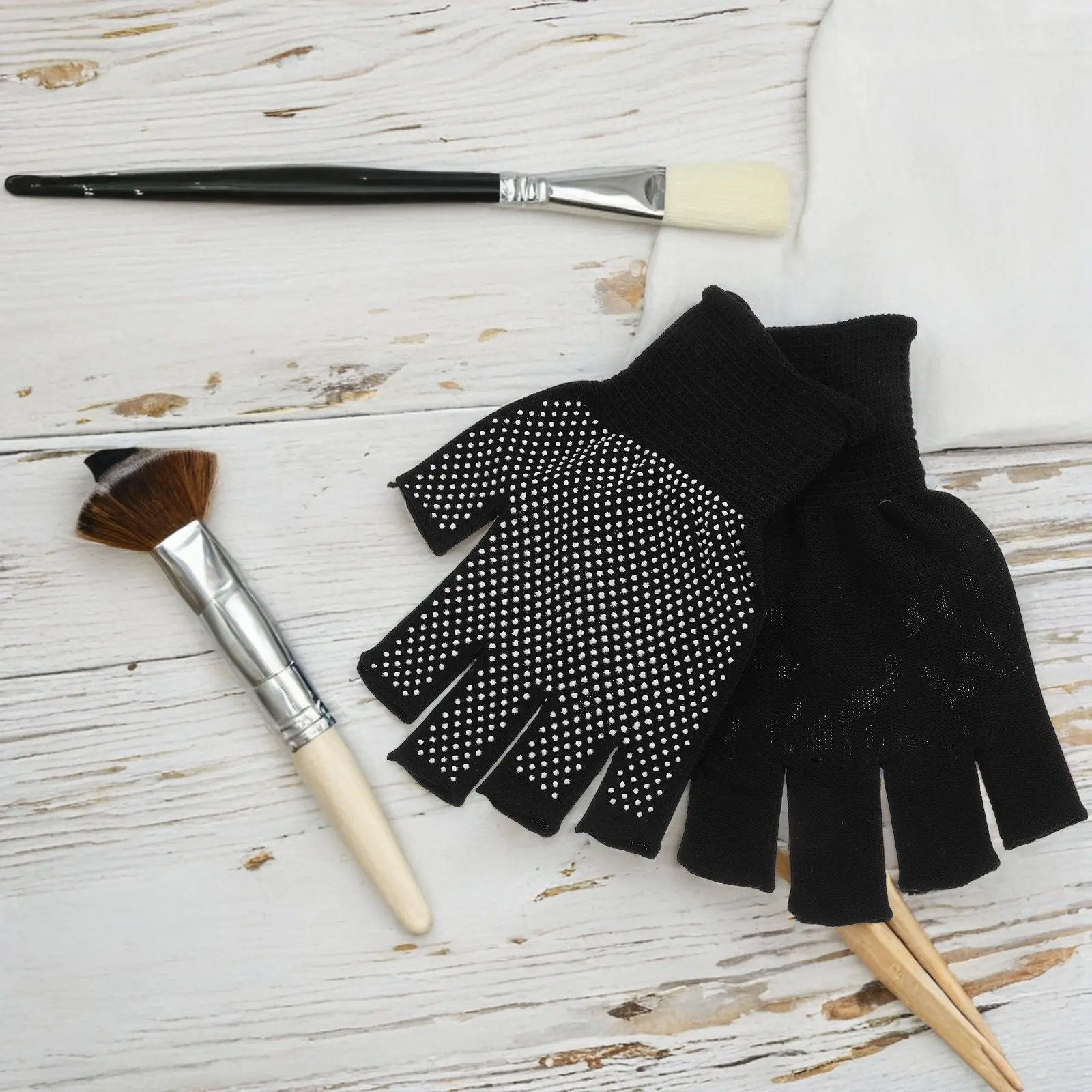 

5 пар зимних теплых перчаток без пальцев для мужчин и женщин, нескользящие, гибкие, с полупальцевыми кончиками, для работы и вождения в холодную погоду