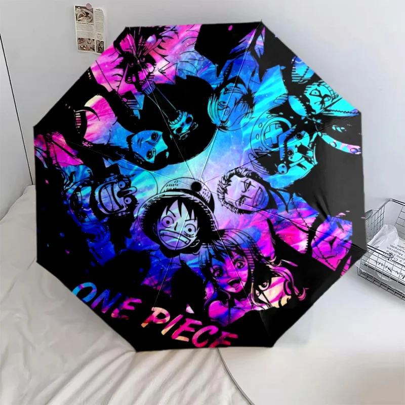 One Piece Umbrella Paraguas ligero con estampados legendarios de navegación, resistente a los rayos UV, regalo perfecto para los amantes de los viajes THW