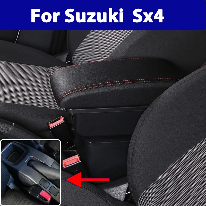 For Suzuki SX4 I (Classic)  2006 - 2014 car armrest box storage box interior modification multi-function auto parts