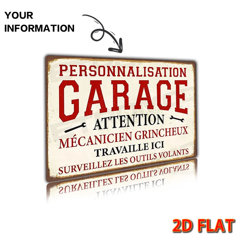 1 قطعة علامة معدنية مخصصة ، علامة جراج شخصية ، مثالية للرجل الكهف ، بار ، المرآب ، ديكور داخلي/خارجي علامة ألومنيوم 8x12 بوصة