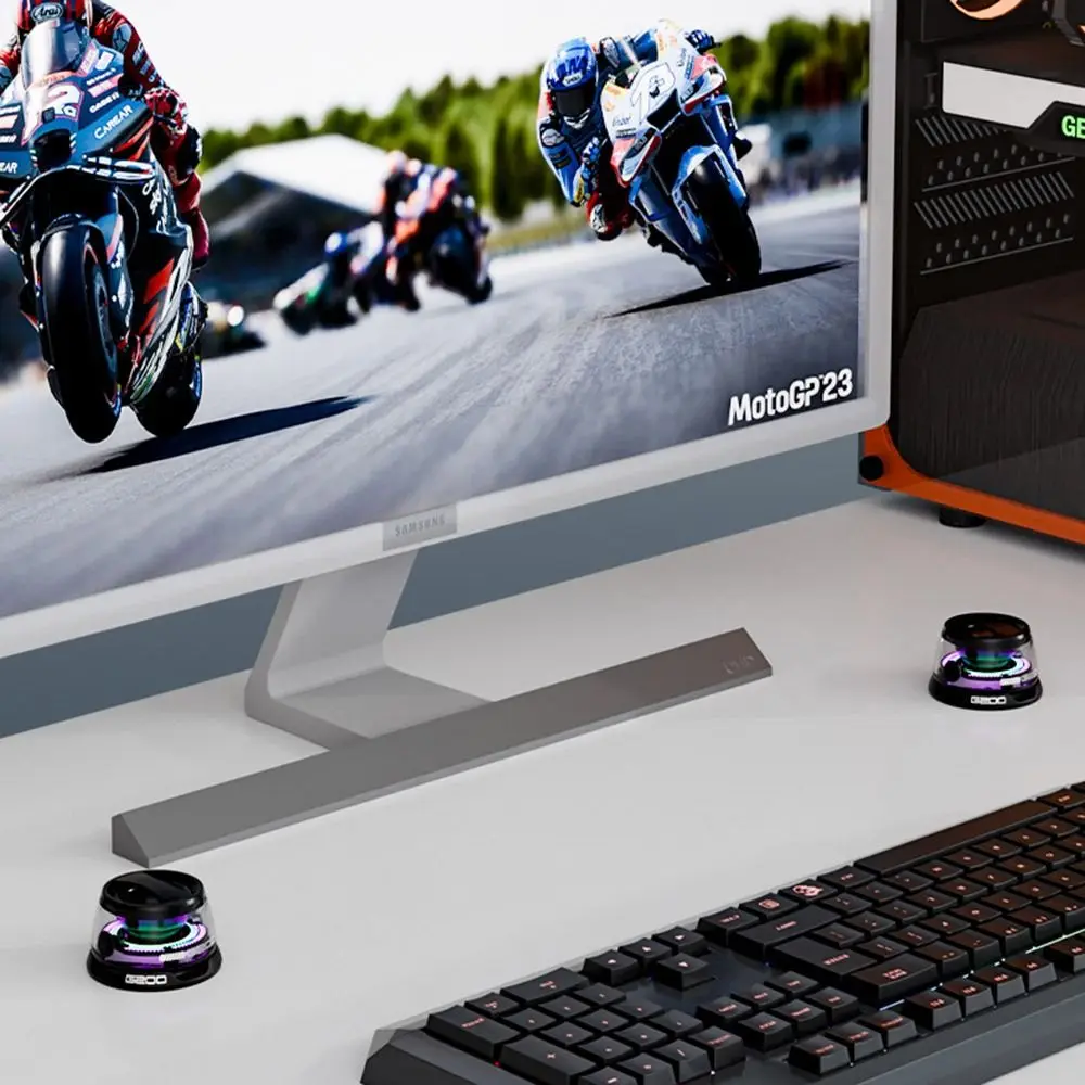 Multifuncional mini alto-falante bluetooth magnético usb recarregável subwoofer alto-falante rgb iluminação caixa de som sem fio
