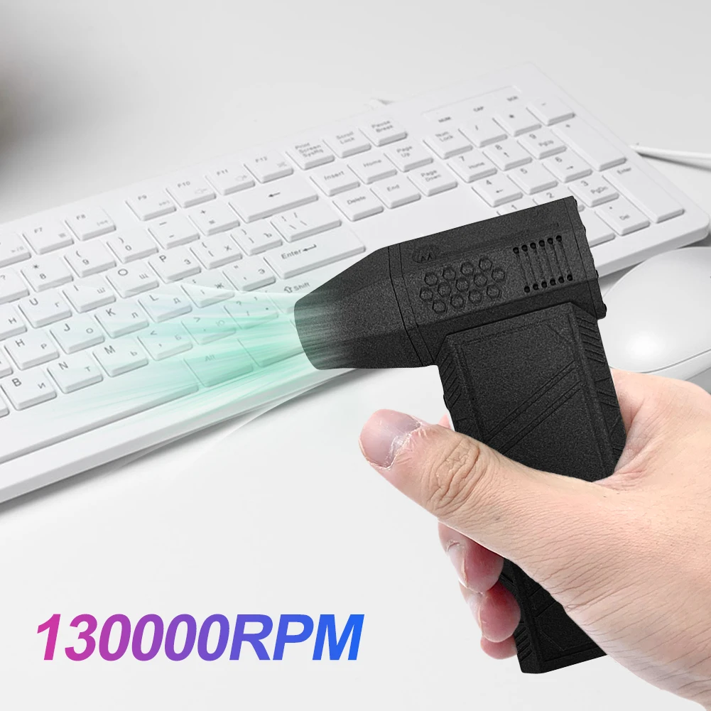 130000 RPM Mini Air Blower Handheld Electric Turbo Jet Fan 52m/s Brushless Motor Violent Fan for Computer Keyboard Duct Fan