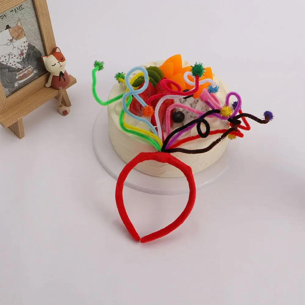 Gift Cute Hair Accessories Concave Shape Birthday Atmosphere Photo Props Headband Spring Ball Hairbands Hair Hoop